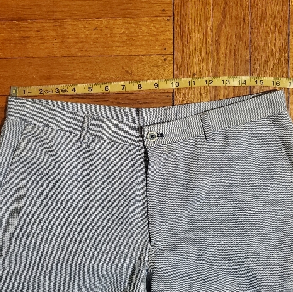 Paisley and Gray Mens Light Blue Twill Flat Front Bermuda Shorts W32 - Picture 5 of 8